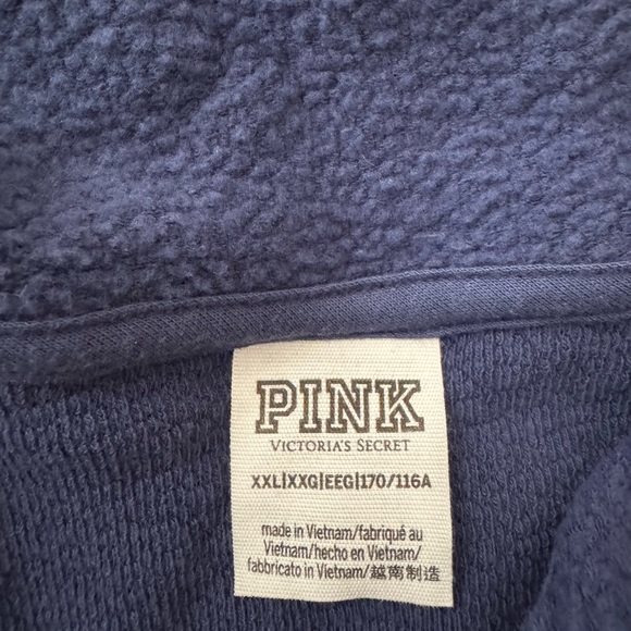 PINK Victoria's Secret NavyBlue Fleece setup /Size XL - Picture 7 of 7
